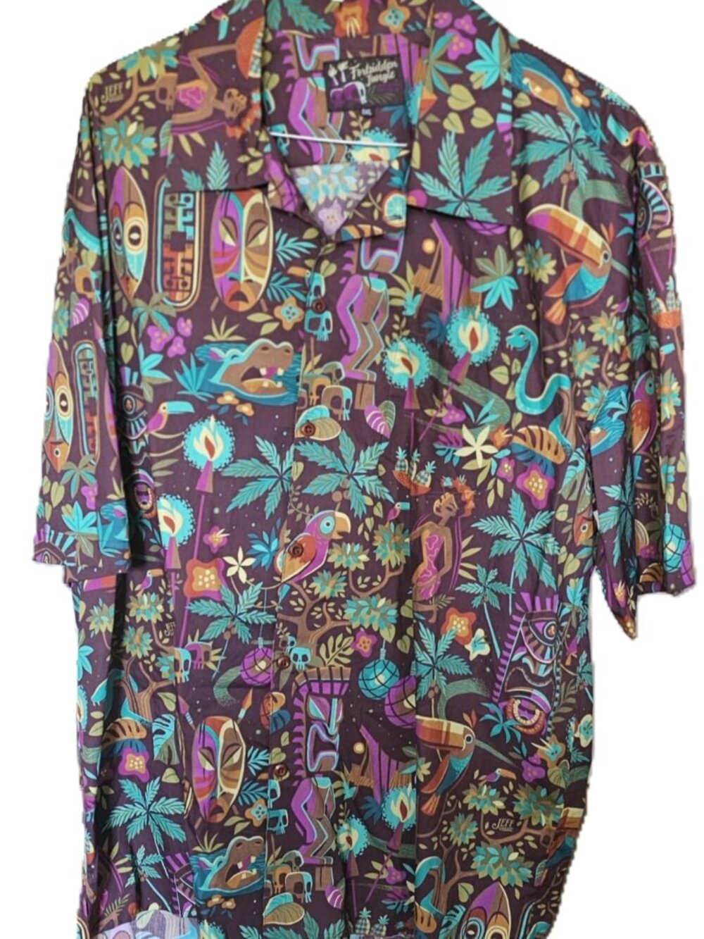Men's 'Forbidden Jungle' Tropical Shirt Like New 3XL